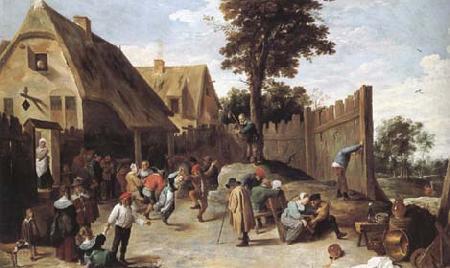  Peasants dancing outside an Inn (mk25)